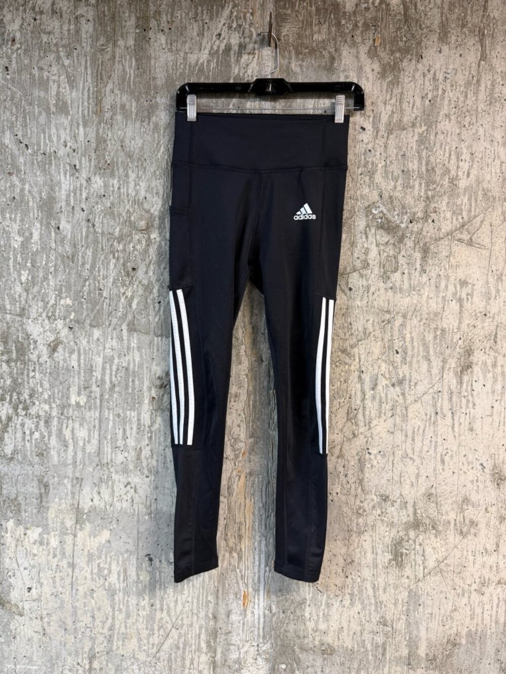 ADIDAS Women's Lightweight High Rise 3-Stripe 7/8 Leggings Size S In Black - Picture 3 of 7